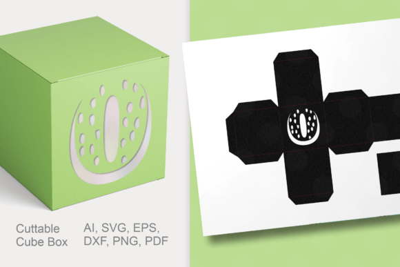3D SVG Number 0 Cube Favor Box Template for Editorial & Web Design Use