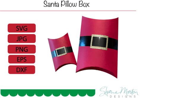 Adorable Santa Pillow Box 3D SVG for Christmas Branding