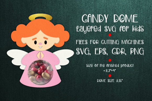 Angel Candy Dome Christmas Paper Craft: A 3D SVG Design for Festive Content Publishing