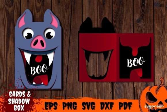 Bat Pop Up Card Template: A 3D SVG Shadow Box for Seasonal Branding and Campaign Visuals