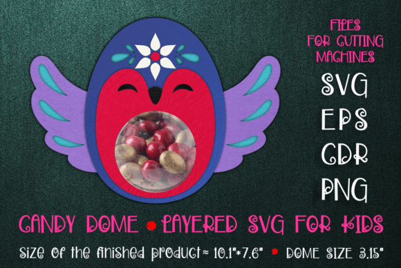Bird Candy Dome Christmas Paper Craft – A Festive 3D SVG for Handmade Holiday Magic