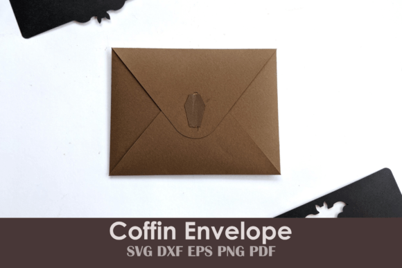 Coffin Envelope and Bat Note Cards: A 3D SVG for Halloween-Themed Digital and Craft Products