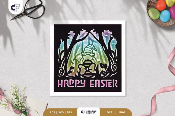 Easter Gnome in the Forest Shadow Box – A 3D SVG for Seasonal Craft Designs