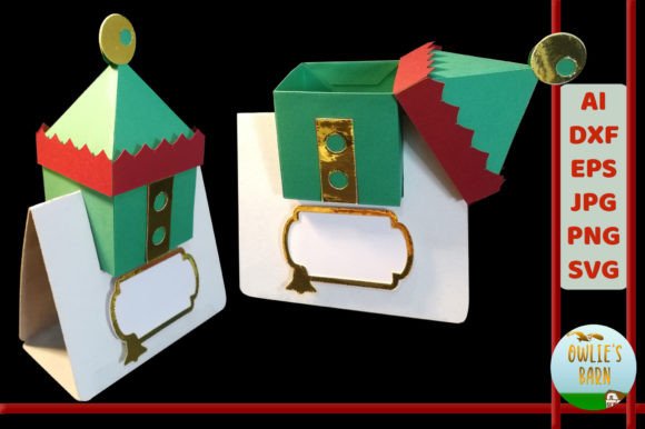 Elf Box with Place-Holder Stand – A Festive 3D SVG for Christmas Content Design