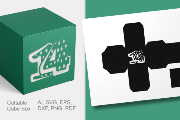 Exploring the 3D SVG Potential of the Number 14 Cube Gift Box Template