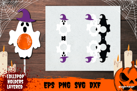 Ghost Lollipop Holder: A 3D SVG Design for Playful Product Appeal