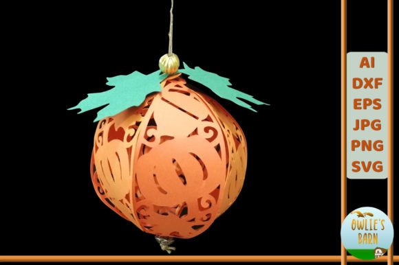 Halloween Ornament – Bauble: A 3D SVG Design for Seasonal Branding and Craft Projects
