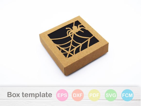 Halloween Spider Box Template: 3D SVG & Shape Design for Crafters