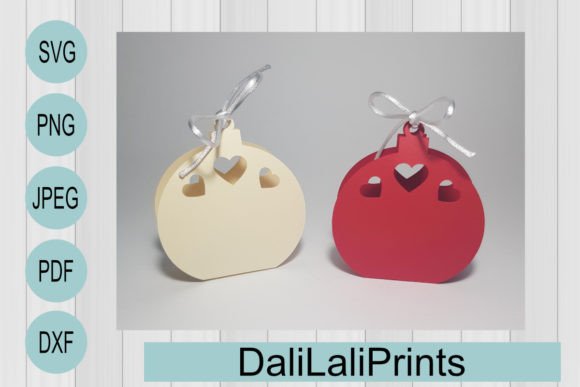Hearts Snow Globe Favor Box Gift Box: A 3D SVG Design That Brings Joy to Editorial Layouts