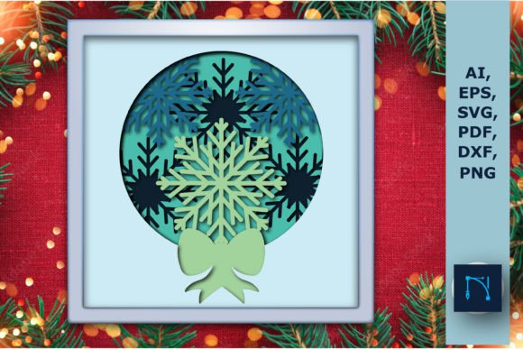 Layer Christmas Shadow Box SVG Bundle: 3D SVG Magic for Christmas Content