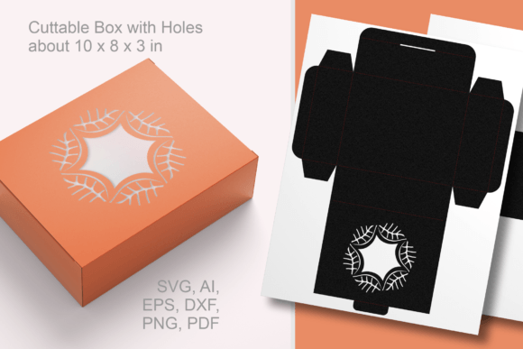 Leaves Star Window Rectangular Gift Box: A 3D SVG Shape for Elegant Editorial Design
