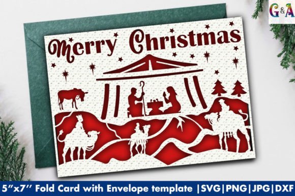 Merry Christmas Card 3D SVG for Cricut & Silhouette Crafting