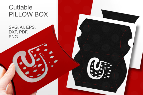 Number 5 Pillow Favor Box Template SVG: A 3D SVG Gift Box Design for Local Brand Packaging