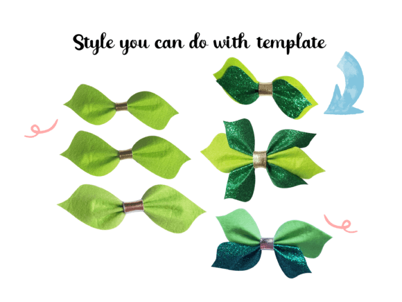 Pinch Hairbow Template SVG, PDF PA8: A 3D SVG Shape for Lifestyle and Creative Blog Design