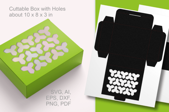 Simple Trefoil Pattern Rectangular Box: A 3D SVG Shape with Decorative Appeal
